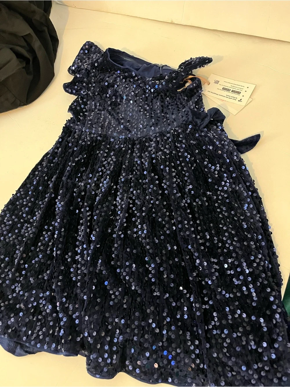 Grace Karin Navy Blue Sequin Formal Dress for Girls